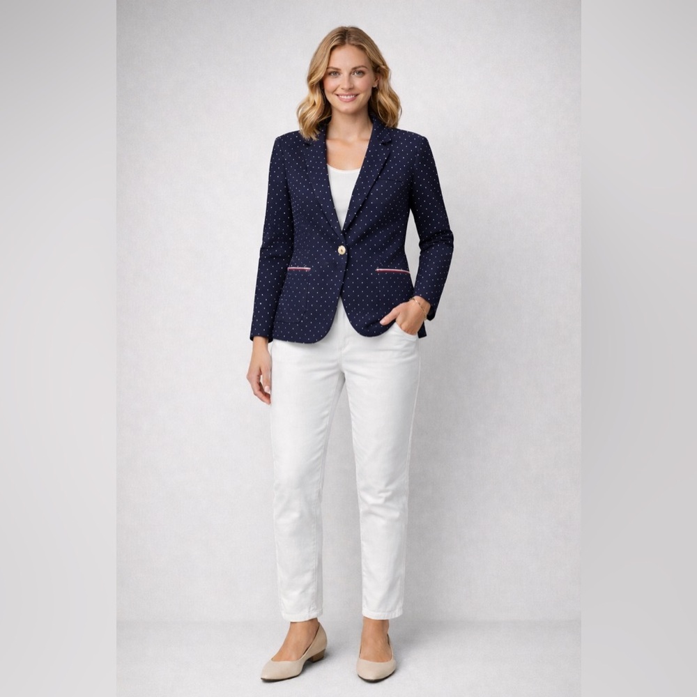 Tommy Hilfiger White Stretch Slim Chino Pants Women Size 8 Classic Preppy - Picture 10 of 14